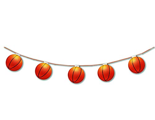 1 Garland - Baloncesto - Papel ignífugo - 8 globos de 17 cm - 3.20 metros - Hecho en Francia