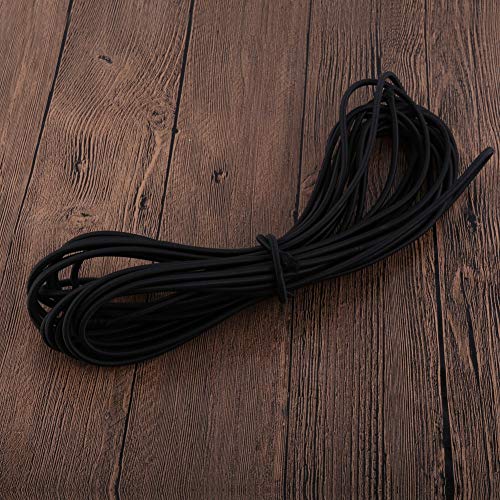 1 unid 4mm x 10 Metros Fuerte Cordón Elástico para Cuerda Elástica Cuerda de Choque Atar el Artesanía de DIY Fabricación de Joyas, Tiendas Al Aire Libre Bolsos de Equipaje Sombrillas de Playa (Negro)