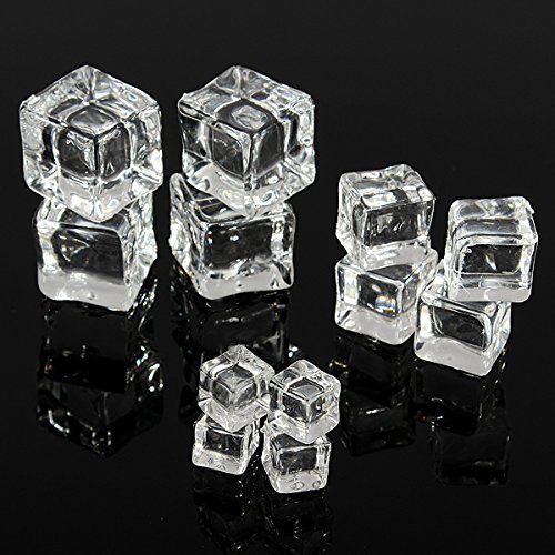 12pcs/2 cm acrílico transparente hielo Cubos de Rock para jarrón de regalo y decoración de mesa