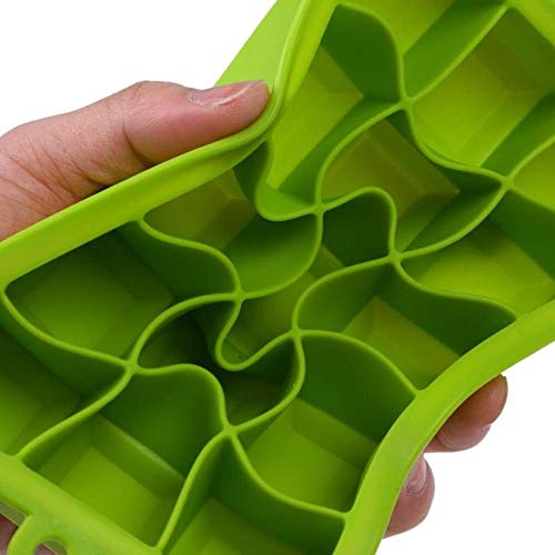 15 rejillas de silicona forma cuadrada cubitera de hielo bandeja de molde de frutas paleta helado para vino cocina Bar beber accesorios verde