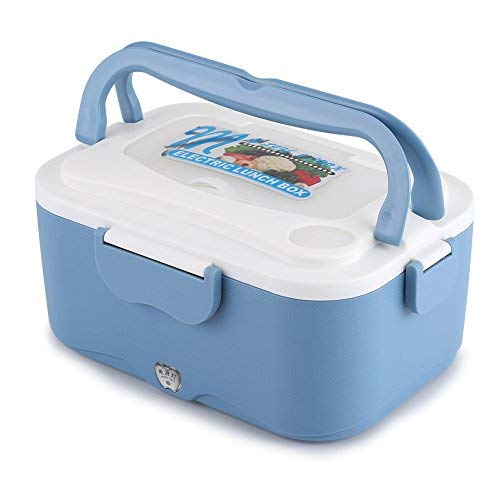 1.5L Fiambrera eléctrica comida térmico Lunch Box Fiambreras bento Uso en coche eléctrica con Small Dish Box palillos Tenedor Cuchara Recipiente de comida térmico 45W