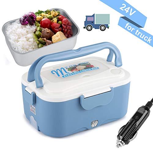 1.5L Fiambrera eléctrica comida térmico Lunch Box Fiambreras bento Uso en coche eléctrica con Small Dish Box palillos Tenedor Cuchara Recipiente de comida térmico 45W