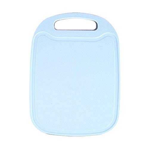 1pcs De Plástico Bloque Que Taja La Carne Vegetal Tabla De Cortar Antideslizante Anti Rebosadero, Con Agujero Cuelgue Tabla De Cortar (Color : Blue)