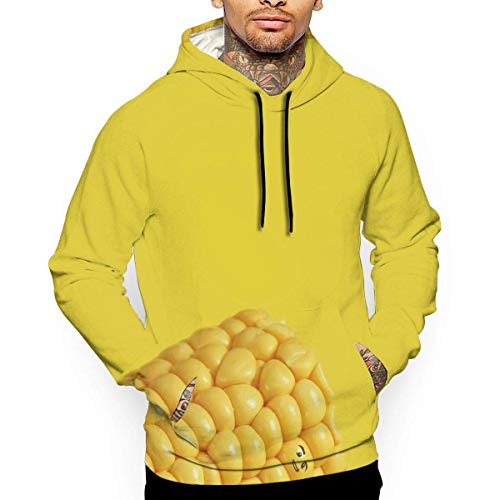 1Zlr2a0IG Interesting Corn T-Shirt Hooded with A Pocket Rope Hat Customization Fashion Novelty 3D Men's