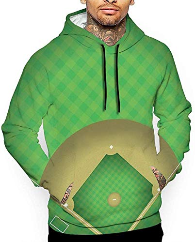 1Zlr2a0IG Shape of A Baseball Field Unisex Winter Hoodies 3D Print Pullover Lightweight Sweatshirts Pockets