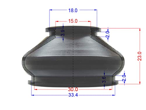 2 x goma de alta calidad 15 30 23 cubierta de polvo y botas de rótula