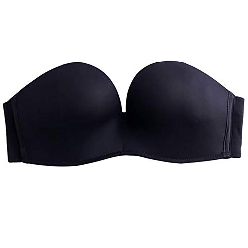 2020 - Sujetador push-up sin tirantes antideslizante 1/2 taza bralette sin costuras brassiereSexy encaje invisible sujetadores mujer lencería - - 75C