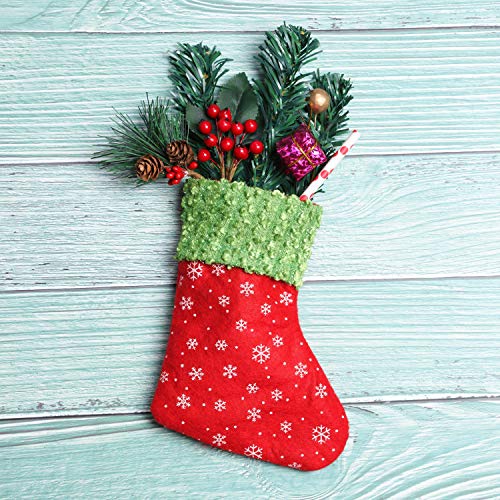 24 Piezas de Mini Medias de Navidad, Funda de Cubiertos de Muñeco de Nieve Santa 3D, Calcetines Colgantes de Navidad Bolsa de Regalos y Dulces para Árbol de Navidad, Decoración de Hogar, Jardín