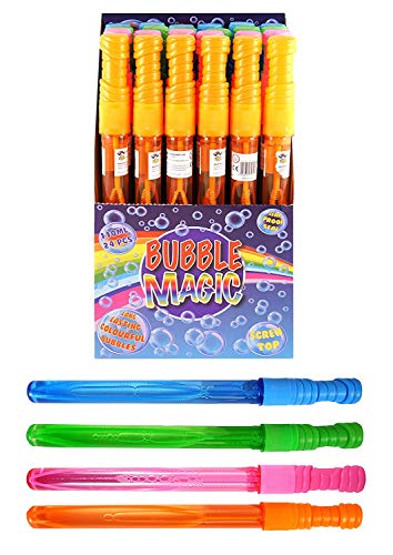 24 X Burbuja ESPADAS VARIOS COLORES Bubble Magic 110ml - Al Por Mayor CAJA