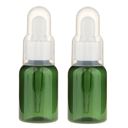 2pcs Botella Contenedor Frasco Gotero Pipeta Vacía Botellas de Muestra para Aceite Esencial 35ML