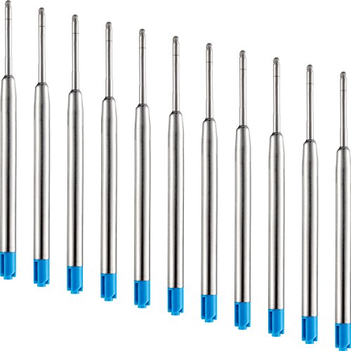 30 Piezas de Recambio de Bolígrafos de Bola Reemplazable Relleno de Metal de Pluma Recambios de Bolígrafos de Punta de Boda de Escritura (Azul)