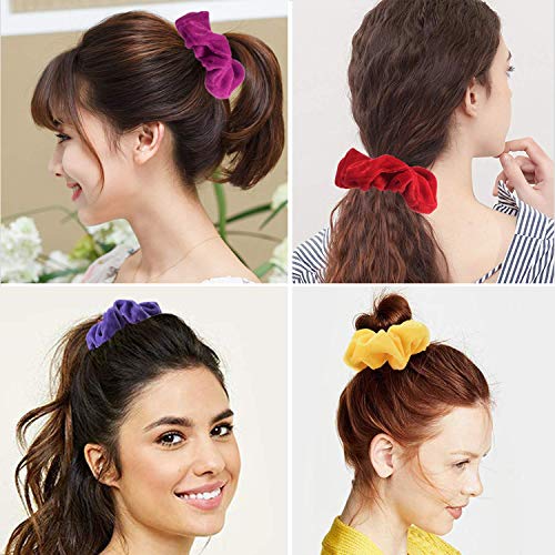 36 Piezas para el Cabello Scrunchies Velvet Elástico Bandas para el Cabello Scrunchy Lazos para el Cabello Cuerdas Scrunchie para Mujeres Niñas (36 colores)