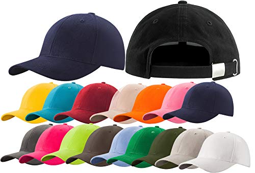 4sold Gorra de béisbol Estilo Polo clásico Deportivo Casual Liso Sombrero de Sol (Black)