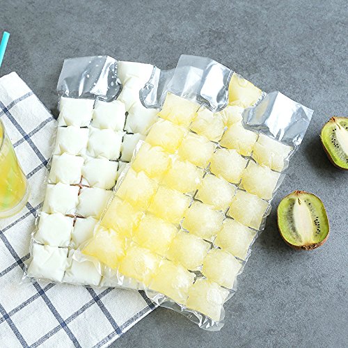 50 bolsas desechables para hacer hielo, bandeja para cubitos de hielo hace vasos de chupito, molde de hielo, regalo novedoso bandeja de hielo herramienta de verano para beber 1200 cubos