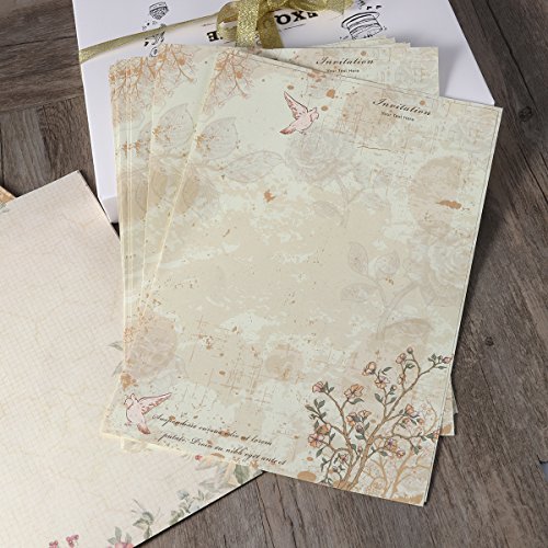 50 Hojas Papel de Carta Vintage Antiguo Escritura Escribir Papel Estilo Chino Papelería Vintage Papel