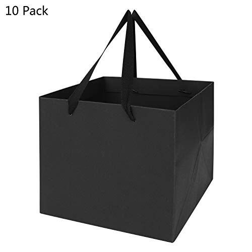 5/10 bolsas de regalo de papel kraft grande asa bolsa de fiesta bolsa de papel repostería bolsa de papel duradera para bodas Navidad cumpleaños fiestas celebración celebración florista Shopping