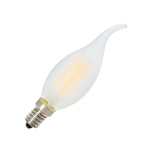 5X Bombillas E14 Regulables Edison Filamento Vela LED Blanco Cálido 2700K Bajo Consumo,Vidrio Mate,AC 220V