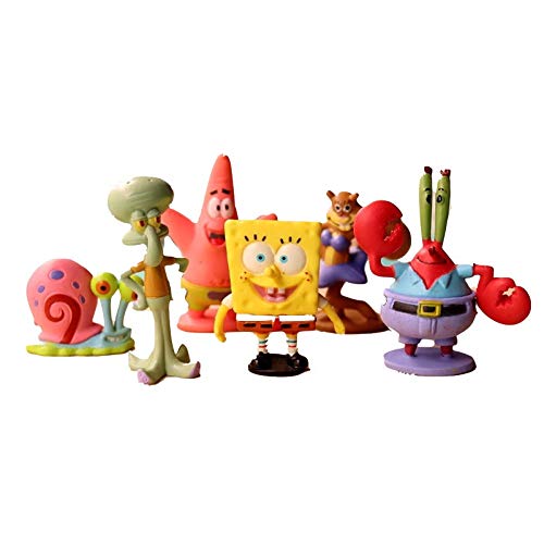 6 Estilos de Escritorio Cake Box Bob Esponja muñeca Pie Grande de la Estrella del Pulpo de Juguete de Regalo Regalo de la decoración 5cm