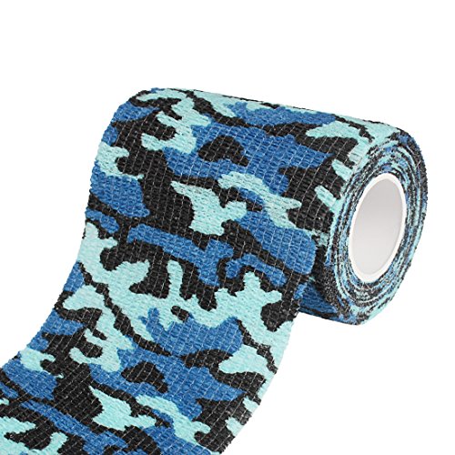 6 rollos adhesivos para vendaje de camuflaje de Andux Zone, elásticos y cohesivos, con huellas ZZTXBD-03, estampado y color aleatorios