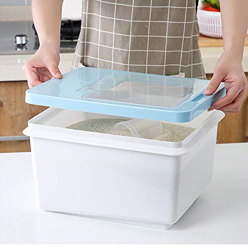 6/10Kg Caja de almacenamiento multifuncional del arroz selló el cubo a prueba de humedad de la cocina de las cajas de la harina a prueba de insectos