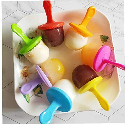 7 Cavidad De Silicona Mini DIY del Hielo Pops Moldes Hechos En Casa Fabricante De Moldes De Paleta Congelada Bebé DIY Alimentos Suplemento Herramienta Fruit Shake Helado del Molde