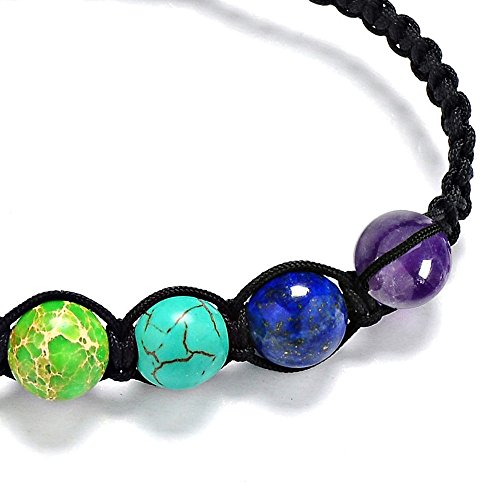 7 chakras pulsera yoga jade ágata kundalini mujer terapias magneticas, curación energética (7 Chakra)