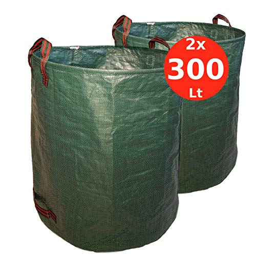 7doo Sacos Jardin Set 2X 300L 2da Generación, Bolsas Basura Jardin, Bag, Cesto Jardin, Herramientas Jardinería Kit Jardineria Productos De Jardineria Bolsa Reutilizable Contenedores En Polipropileno