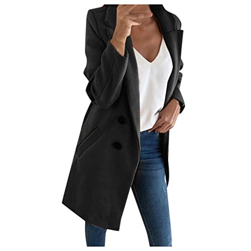 Abrigo de Mujer Paño Invierno Largas Tallas Grandes Elegantes,PAOLIAN Chaquetas para Mujer Jover Otoño Fiesta Vestir Chaquetón Acolchado Dama Trench Parka Chaquetas Traje Blazer