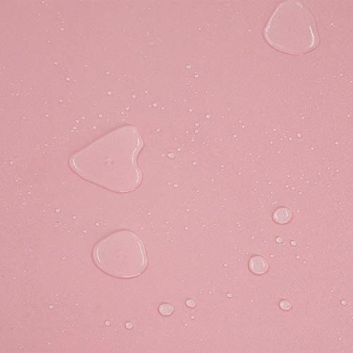 Abyssaly Papel de contacto brillante rosa Papel pintado de superficie brillante 40cm X 300cm Papel blanco de cáscara y palo Fácil de usar y limpiar para muebles Decoración del hogar