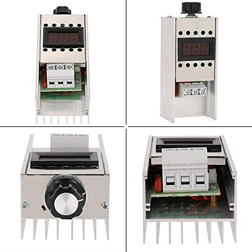 AC 220V 10000W SCR Regulador de Voltaje Eléctrico de Alta Potencia Regulador de Intensidad de Motor Controlador de Velocidad PWM Modulación con Pantalla LED de Voltaje de Salida