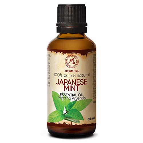 Aceite de Menta Japonesa 50ml - Mentha Arvensis - para Dormir Bien - Cuidado Corporal - SPA - Fragancia de Ambiente - Difusor de Aroma - Lámpara de Fragancia - Aceite de Menta JHP Puro y Natural