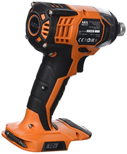 AEG BSS 18C-0 Atornillador de impacto 1/4" 18V, 200 W, 18 V, Negro, Naranja, Plata