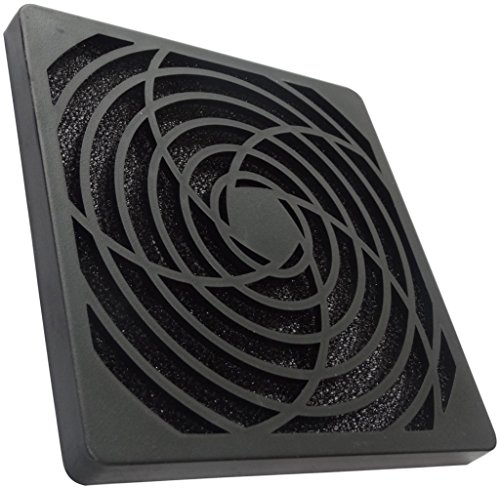 AERZETIX: Rejilla Negra de protección C15121 120x120mm ventilación con Filtro 45ppi de Polvo para Ventilador de Caja de Ordenador PC