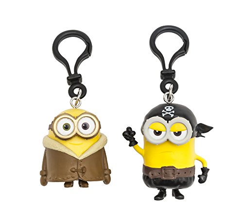 Alegría Juguete 90319 - Minions Película 3D Llavero PVC/Clip On (motivos de la película) 4,5x3,5x8 cm - 4 personajes diferentes