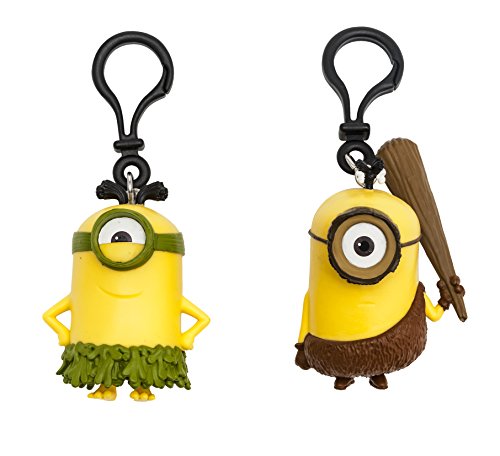 Alegría Juguete 90319 - Minions Película 3D Llavero PVC/Clip On (motivos de la película) 4,5x3,5x8 cm - 4 personajes diferentes