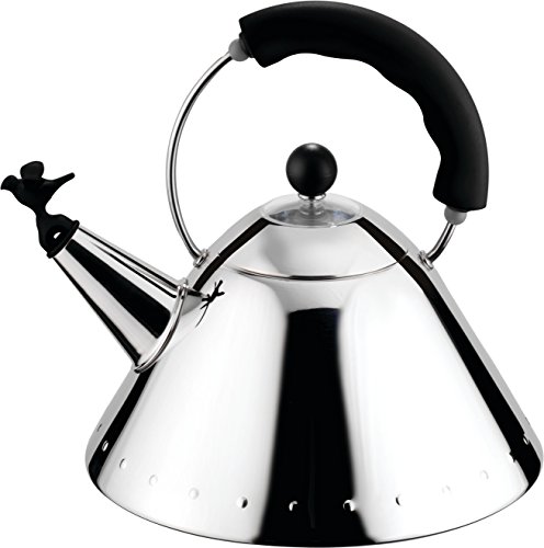 Alessi 9093 B - Hervidor de Agua de Acero con Mango de Color Negro