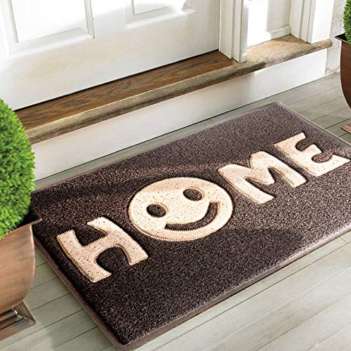 Alfombrilla Sweet Home de Mrs Sleep, para puerta de entrada, diseño de cara sonriente, antideslizante, lavable,