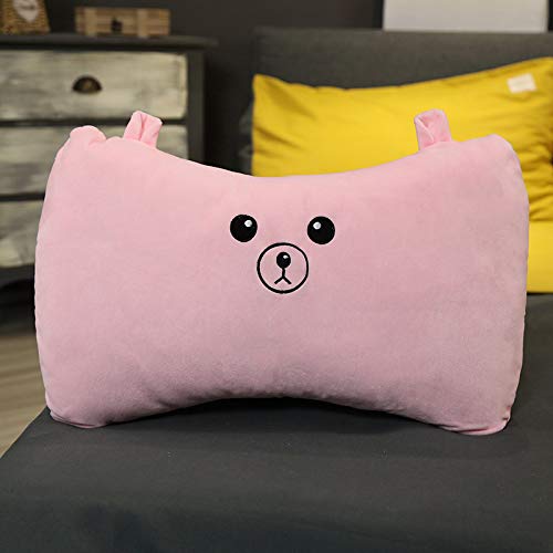 Almohada De Seda De Hielo De Enfriamiento De Verano Desmontable Y Lavable, Almohada De Felpa De Invierno De Doble Uso Para El Hogar, Dormitorio De Estudiantes, Almohada Individual 50*30cm Oso rosado.