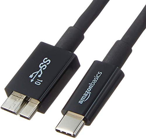 AmazonBasics - Cable USB tipo C a Micro-B 3.1 de 2ª generación - 0,9 m - Negro