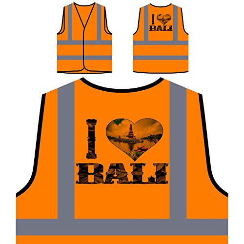 Amo El Arte De Bali Indonesia Chaqueta de seguridad naranja personalizado de alta visibilidad r935vo