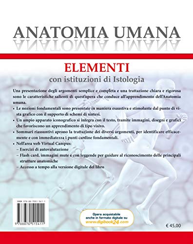 Anatomia umana. Elementi. Con istituzioni di Istologia. Con Contenuto digitale per download e accesso on line