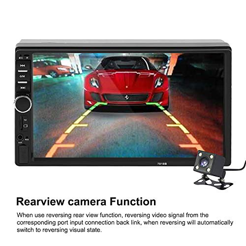 Andven Autoradio Bluetooth, Radio de Coche 2 DIN, Pantalla táctil de 7 Pulgadas, Micrófono de Apoyo BT/FM/USB/TF/AUX, Reproductor MP5 de Coche con Cámara de Visión Trasera + Mando a Distancia