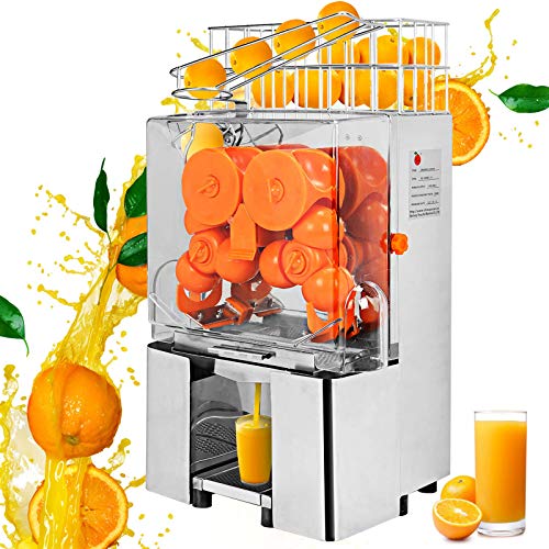 Anhon Exprimidor de Naranjas, 2000E-2X, Máquina Automática Comercial de Acero Inoxidable, 120 W, Exprimidor Electrico de Naranjas 44 kg Maquinas de Zumo de Naranja, 20 Naranjas/min, Zumo Naranja