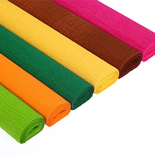 Ankia varios colores flor de regalo de florista Craft – Serpentinas de papel crepé para Manualidades, varios accesorios de fiesta, para envolver regalos (11 unidades, 20 inch x 82 pies