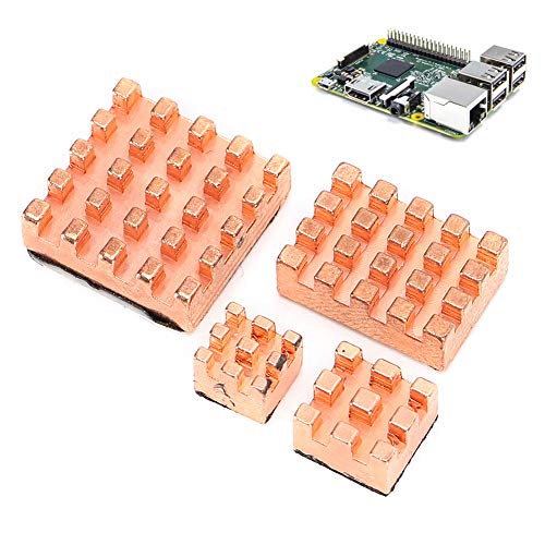 Annjom Disipador de Calor para Frambuesa, operación Simple Refrigeración fácil de operar Disipador de Calor para Frambuesa, Apto para Frambuesa Pi 4B 1G 2G 4G(Pure Copper Heat Sink)