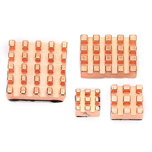 Annjom Disipador de Calor para Frambuesa, operación Simple Refrigeración fácil de operar Disipador de Calor para Frambuesa, Apto para Frambuesa Pi 4B 1G 2G 4G(Pure Copper Heat Sink)