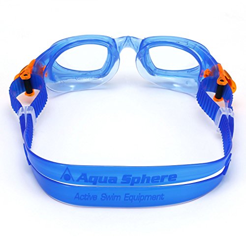 Aqua Sphere - Gafas de natación infantiles con cristal transparente,one size, color azul