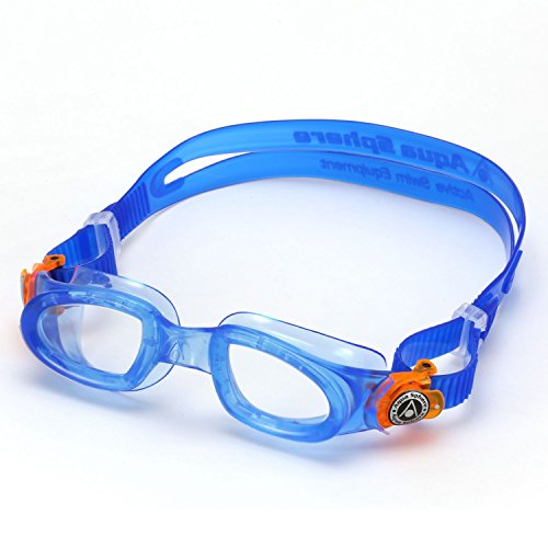 Aqua Sphere - Gafas de natación infantiles con cristal transparente,one size, color azul