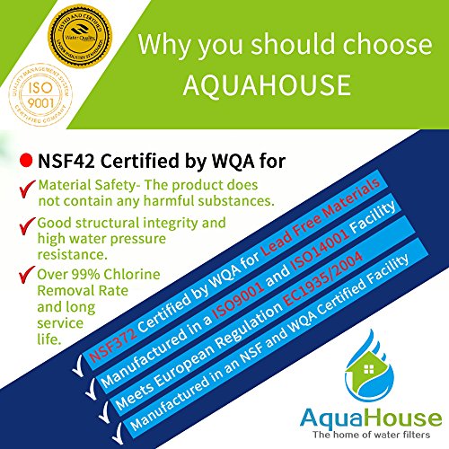 AquaHouse AH-S3B filtro de agua compatibles para Samsung nevera DA29-00003B, DA29-00003A, DA61-00159, WSS-1, WF289