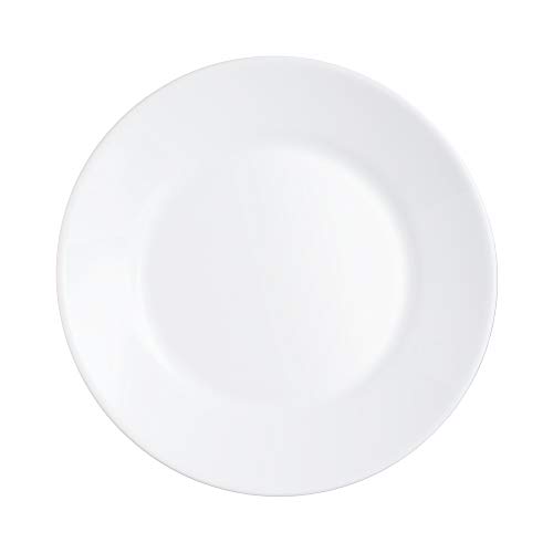 Arcoroc 22522 plato Plate Blanca Restaurant 23,5 cm, ópalo, color blanco